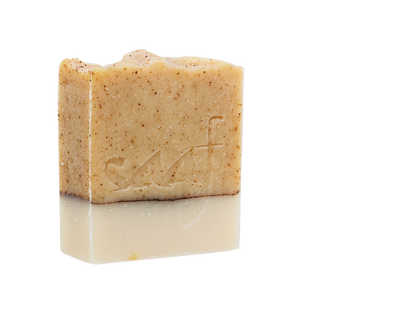 Bar of soap on a white background