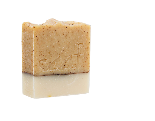 Bar of soap on a white background